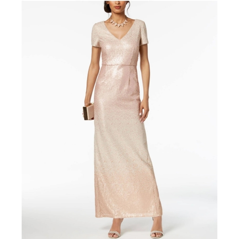 Adrianna Papell Ombre Sequin Dress